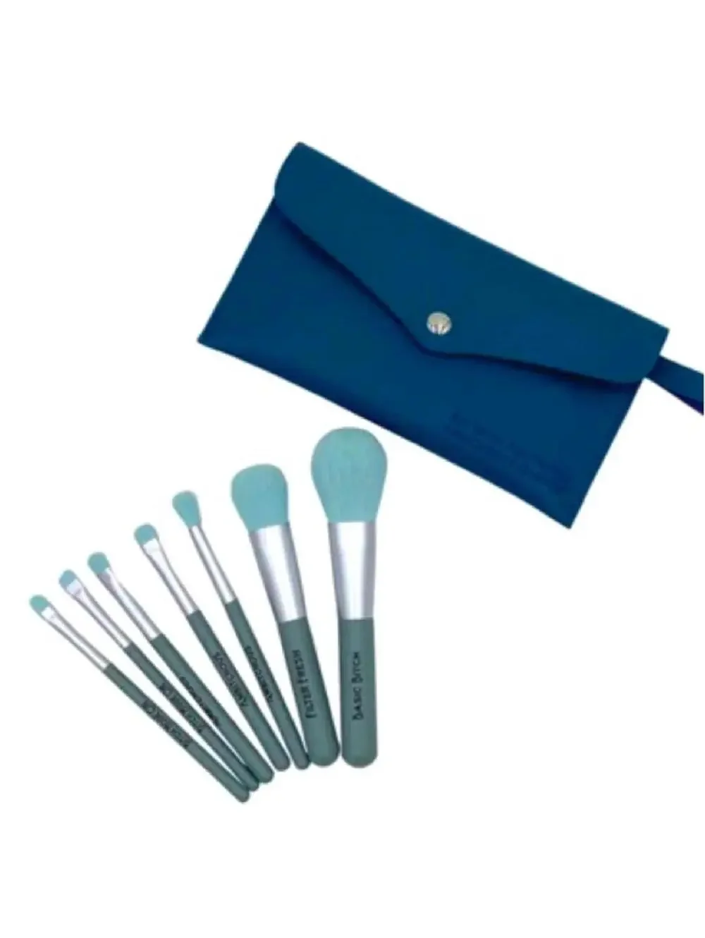 B*itchy Make Up 7 piece Brush Set w Case NWT